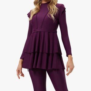 XXL Burkini Modest Swimwear with Bra & Swimcap (3pc set)